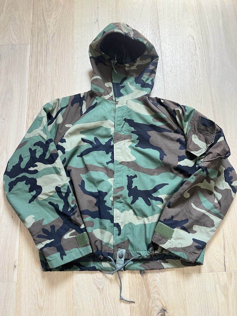 US Military Overgarment Jacket Medium Chemical Protective NFR Woodland Camo